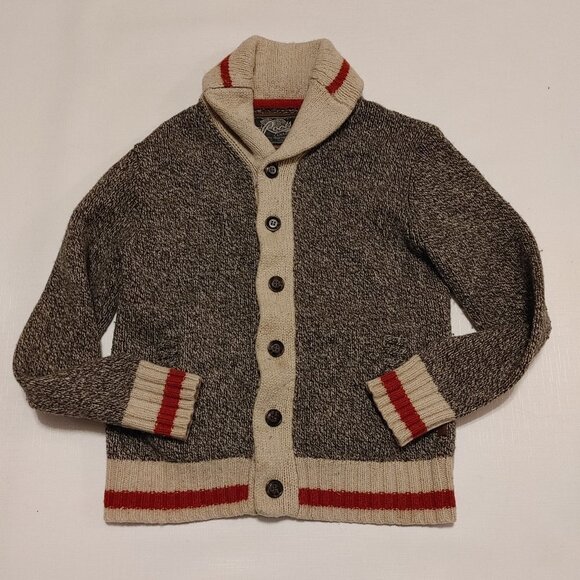 Roots Cozy Cabin Shawl Sweater Button Up Women's Small WOOL Blend - Picture 1 of 10